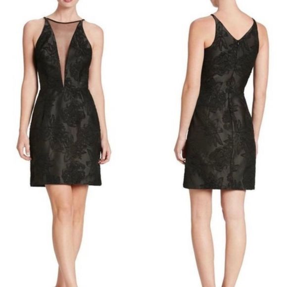 Dress the Population Dresses & Skirts - Dress the Population Kennedy Illusion Plunging Dress Black Size M